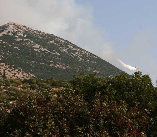 Feuer auf dem Peloponnes